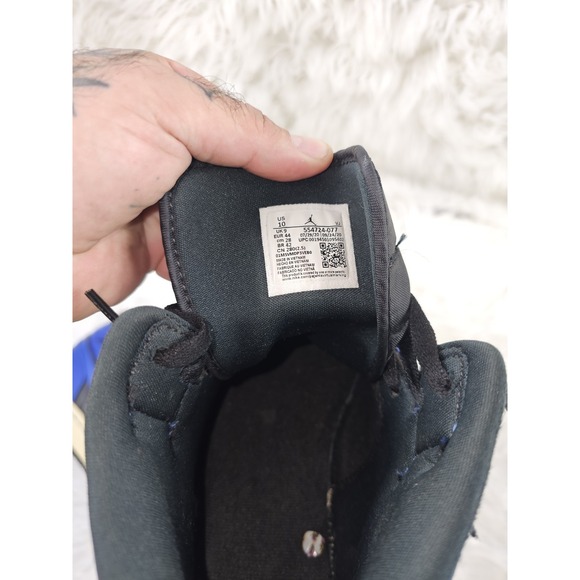 Nice Pair Air Jordan 1 Mid Hyper Royal 554724-077 Size 10